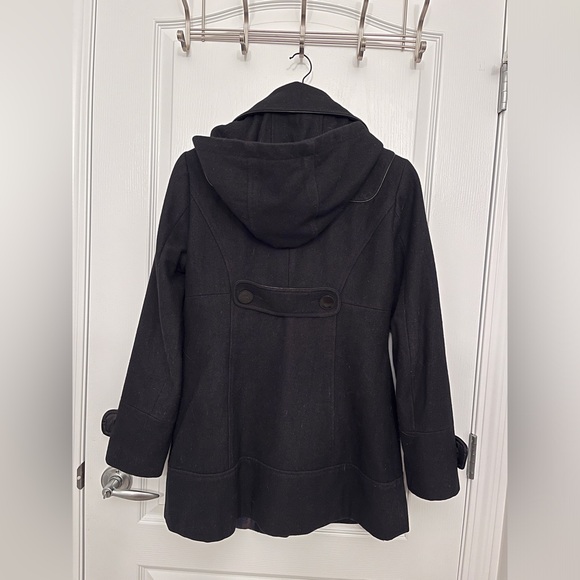 Black Wool Coat - Picture 4 of 6